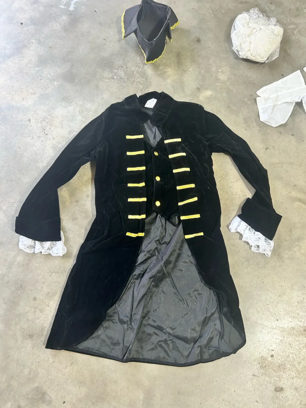 Colonial Founding Father Pirate Captain Costume Set | Kids Size XXL ages 11-13
